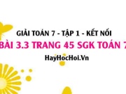 Bài 3.3 SGK Toán 7 tập 1 Kết nối tri thức